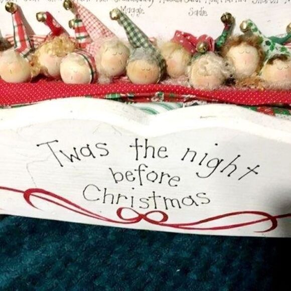 Vtg Twas The Night Before Christmas  Decor Piece - Picture 8 of 12